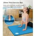 thumbnail image 3 of YR Tapete de Yoga Extra Gruesa 4/5" Tapetes de Ejercicio de Pilates de Espuma de Alta Densidad NBR para Interiores/exteriores 76" de Largo, Azul, 3 of 7