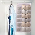 thumbnail image 4 of TUOBARR Non-woven Double-sided Storage Bag Washable Wardrobe Multi-pocket Bra Hanging Bag Door Rear Socks Storage Bag, 4 of 5