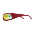 thumbnail image 3 of Monolens Narrow Shield Cyclops Wrap Robotic Plastic Sunglasses Red - Rusta Mirror, 3 of 4