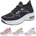 thumbnail image 4 of AUDeals Women's Wide Toe Box Shoes, Extra Wide Air Cushion Sneakers with Lightweight Breathable Comfort for Gym and Training (Black, 7), 4 of 6