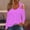 Hot Pink, variant on AXXD Green Basic Summer Tops for Women 2024 Trendy Casual Solid Off Shoulder Pullover Long Sleeve Top Long Sleeve V-Neck Top/Shirt
