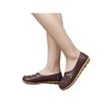 thumbnail image 3 of Gomelly Womens Casual Shoes Comfort Loafers Slip On Flats Breathable Boat Shoe Work Walking Brown 7, 3 of 7