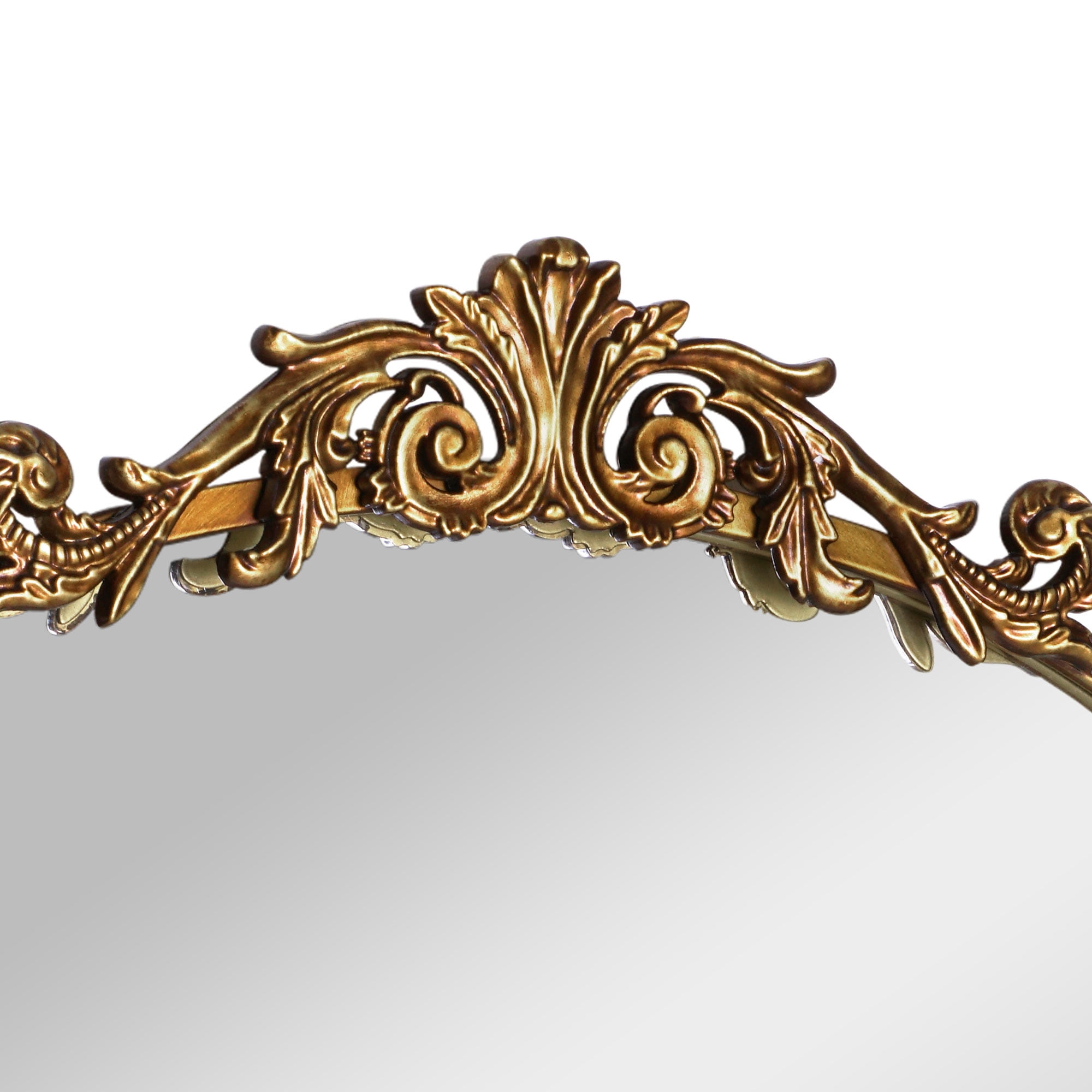 20" x 30" Filigree Arch Metal Wall Mirror Decor in Gold