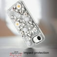 thumbnail image 2 of For iPhone 17E / 16E / SE4 Spectacular Full Bling Stones Glitter HQ Hybrid Floral Series - White, 2 of 3
