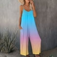 thumbnail image 1 of ICHUANYI Clearance Women Fashion Printing Pockets Loose Long Pants Casual Summer Jumpsuit(Sky Blue, XL) ICHUANYI WER2023081505602, 1 of 7