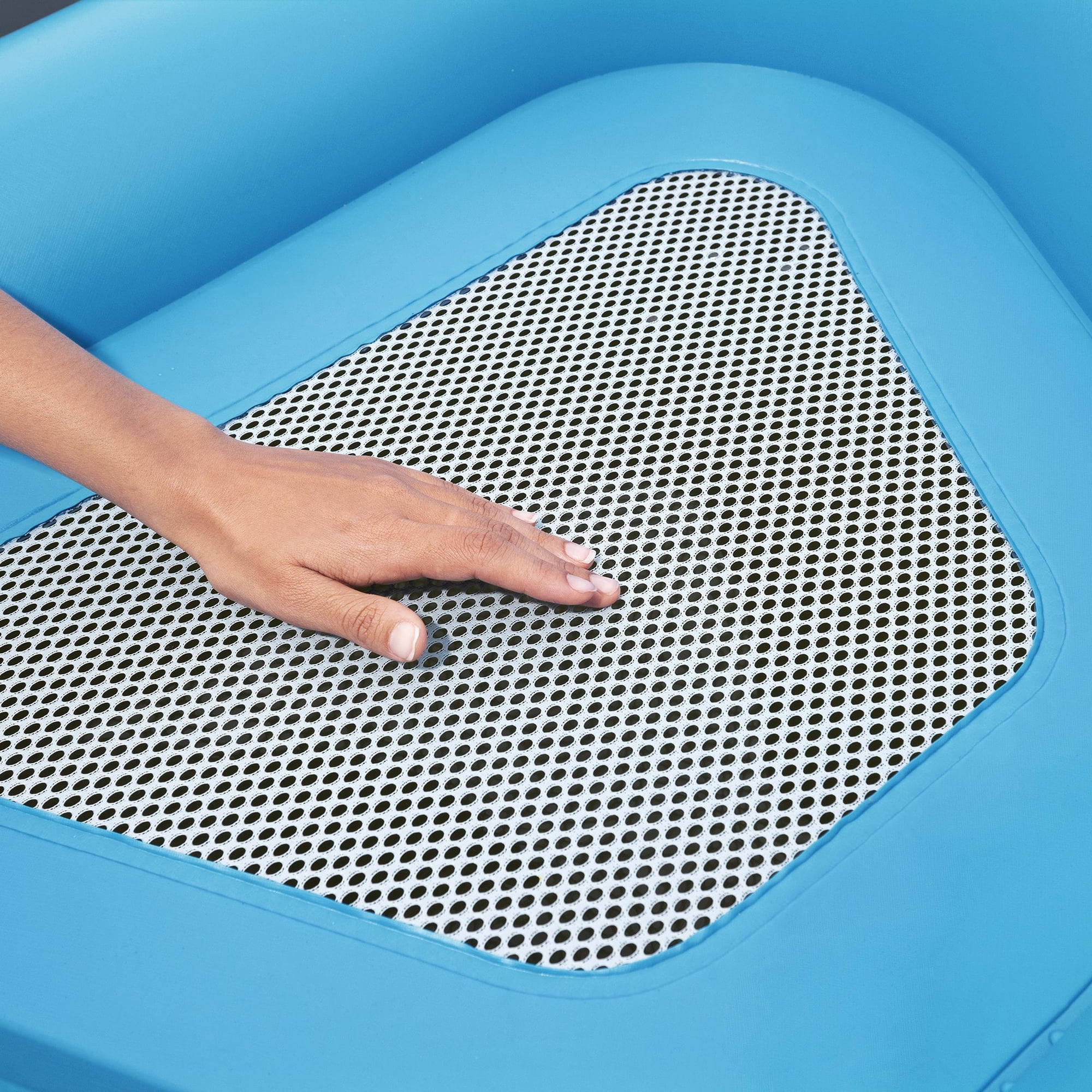 Hydro Force: Day Drifter Island - 5 Person Water Float, 9'10"x9'5", XL Open Center Lounger Tube, Cup Holders & Handles, Cooling Mesh Seats, 1102lb Cap