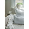 thumbnail image 4 of Light Grey Fringe Soft Linen Pillow 26x26 Down Insert, 4 of 12