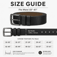 thumbnail image 3 of Men's Big and Tall Leather Belt, 1.38" Wide Pin Buckle Belt, Double-Layer Cowhide Belt for Jeans and Dress Pants, Waist 33"-61", Black or Brown - TRISJEM, 3 of 8