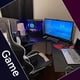 thumbnail image 4 of Escritorio para computadora, Escritorio en l, Escritorio Gamer de 51 Pulgadas con Soporte para Monitor, Mesa de computadora esquinero, Resistente, Superficie de Fibra de Carbono, Negro, 4 of 7