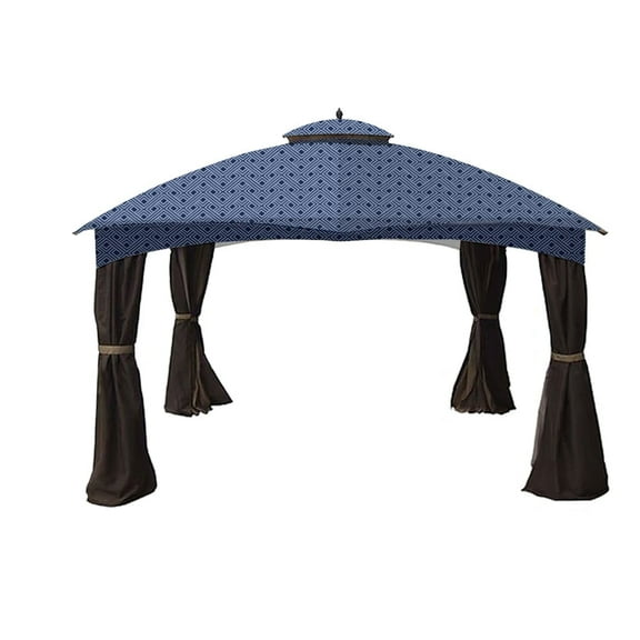 Garden Winds Replacement Canopy Top Cover for the Allen Roth 10x12 Gazebo -Standard 350 - Midnight Trellis
