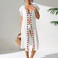 thumbnail image 3 of Summer Women Cover Ups Swimwear Open Front Lace Kimono Cardigan Swimsuit Sheer Coverup Midi Kimono Swimsuit, 3 of 6