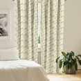 thumbnail image 2 of Ambesonne Abstract Curtains, Funky Molecule Like, Pair of 28"x84", Orange Grey Pale Blue, 2 of 5