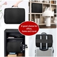 thumbnail image 2 of Document Bag with Lock Fireproof 3-Layer File Storage Case with Water-Resistant Zipper Document Safe Portable Travel Home Organizer Bag for Laptop Files Certificates Gifts for Him Black, 2 of 7