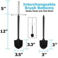 thumbnail image 6 of Toilet Brush and Plunger Set Toilet Plunger Toilet Brush Combo Chrome, 6 of 7