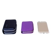 KALMORE Womens Genuine Leather RFID Secure Zipper Card Wallet with ID Window