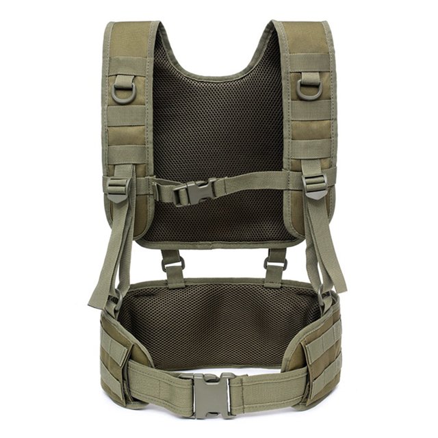 Chaleco con cinturón de nailon versátil para hombre para aventuras al aire libre, senderismo, acampada y más