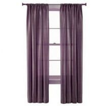 Luxury elegant 2 piece MR2 lilac curtain semi sheer voile rod pocket solid color can see thu window treatment drape size 54" wide X 63" length each panel