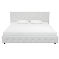 thumbnail image 4 of DHP Dakota Upholstered Platform Bed, King, White, 4 of 20
