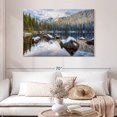 thumbnail image 2 of Elephant Stock Bear Lake Holiday Wall Art - Horizontal Canvas Wall Art - Living Room Wall Decor - Nature Canvas - Brown And Blue Decor By Darren White Photography - 48" x 32", 2 of 8