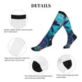 thumbnail image 5 of Lsque Underwater Turtle Dolphin Octopus Pattern Sport Compression Socks for Men & Women 15-20 mmHg Knee High Nurse Pregnant Running Medical and Travel Athletic, 5 of 6