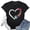 X1-Black, variant on Tops For Women T-Shirts Heart Print Short Sleeves Summer Funny Graphic Fashion Clothing