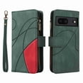 thumbnail image 4 of TECH CIRCLE Wallet Case for Google Pixel 7, Google Pixel 7 Case for Women Men Durable PU Leather Kickstand Magnetic Buckle Flip Folio Strap Wristlet Zipper Card Holder Phone Cases,Green, 4 of 7