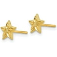 thumbnail image 2 of Solid 14k Yellow Gold Polished and Diamond Cut Star Post Earrings - 6mm, 2 of 6