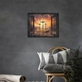 thumbnail image 5 of Christian Cross Decor Wall Art Farmhouse Crosses Pictures Wall Decor Canvas Painting Prints Artwork Framed for Church Bathroom Bedroom Kitchen16 x12, 5 of 6