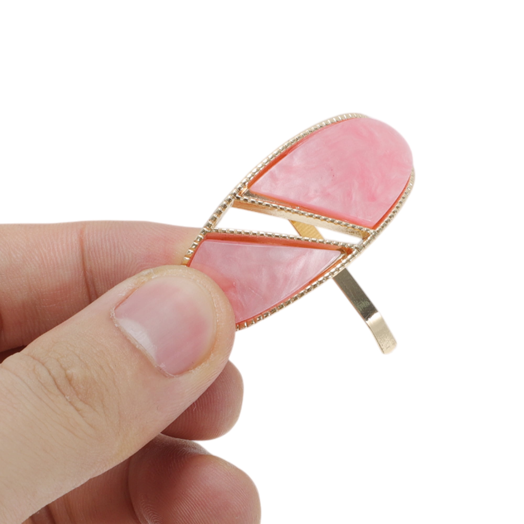 Unique Bargains Stylish Hollow Out Ponytail Buckle Hair Clip for Women 1 Pc Pink
