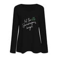 thumbnail image 4 of St. Patrick's Day Tops for Women Casual Shirt Green Long Sleeves Plus Size Fall Outfits Clothes, 4 of 4