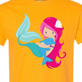 thumbnail image 4 of Inktastic Cute Mermaid, Little Mermaid, Pink Hair, Dolphin T-Shirt, 4 of 5