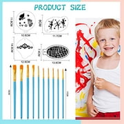 32 Pieces Face Paint Stencils DIY Body Paint Stencil Reusable Face Painting Stencils Temporary Tattoo Stencils with 10 Pieces Face Paint Brushes for Kids Adults Party Holiday Makeup