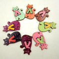 thumbnail image 4 of GUOOL 50Pcs Cats Flatback Wooden Sewing Buttons Crafts Embellishments Scrapbooking, 4 of 8