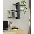 thumbnail image 3 of Gronda Adjustable Floating Shelves for Wall 3 Tier 20In Wood Storage shelf for Display Living Room Bedroom Office (Black), 3 of 8