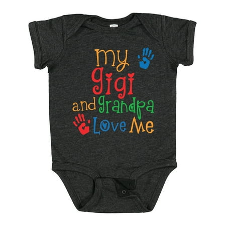 

Inktastic My Gigi and Grandpa Love Me Boys or Girls Baby Bodysuit