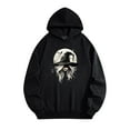 thumbnail image 4 of Frostluinai Womens Mens Holloween Hoodies Drawstring Long Sleeve Oversized Pullover Tops Causal Holiday Graphic Sweat Shirts with Pocket, 4 of 6