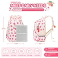 thumbnail image 5 of Soda Candy Backpacks Kawaii Printed Bookbags, Lightweight School Backpack, Waterproof Backpacks, Beige Strawberries, 5 of 9