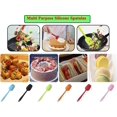 thumbnail image 6 of 6 Pack Silicone Spatulas - 8.2 inch Small Rubber Spoon Spatula Heat Resistant Seamless One Piece Design Non-Stick Spoon Flexible Scrapers Baking Mixing Tool, 6 of 6