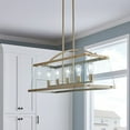 thumbnail image 2 of 5 Light Linear Chandelier With Transitional Inspirations 20.75 Inches Tall By 16 Inches Wide-Brushed Natural Brass Finish Kichler Lighting 52123Bnb, 2 of 6
