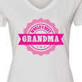 thumbnail image 4 of Inktastic Grandparents Day Worlds Best Grandma Women's V-Neck T-Shirt, 4 of 5