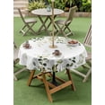 thumbnail image 4 of Outdoor Tablecloths with Umbrella Hole & Zipper, Sage Green Eucalyptus Leaves Round Tablecloths 60 Inch, Spring Botanical Floral Waterproof Table Cloth, Patio/Pool/Picnic Table Covers, 4 of 8