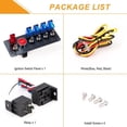 thumbnail image 4 of 12V Racing Car Ignition Switch Panel Relay Engine Start Push Button LED Toggle, 4 of 7