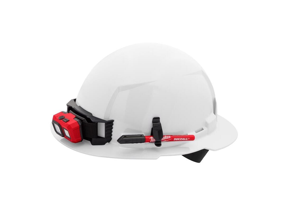 Milwaukee 48-73-1101 Full Brim Hard Hat BOLT 4-Point Ratchet Type 1 Class E Non-Vented White White
