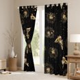 thumbnail image 3 of Manfei Dreamy Butterfly Child Blackout Curtains Set of 2 (52x84 Each), Gold Dandelion Print Window Curtains, Glitter Stars Print Curtains and Drapes, Curtains and Drapes Room Decor, 3 of 6