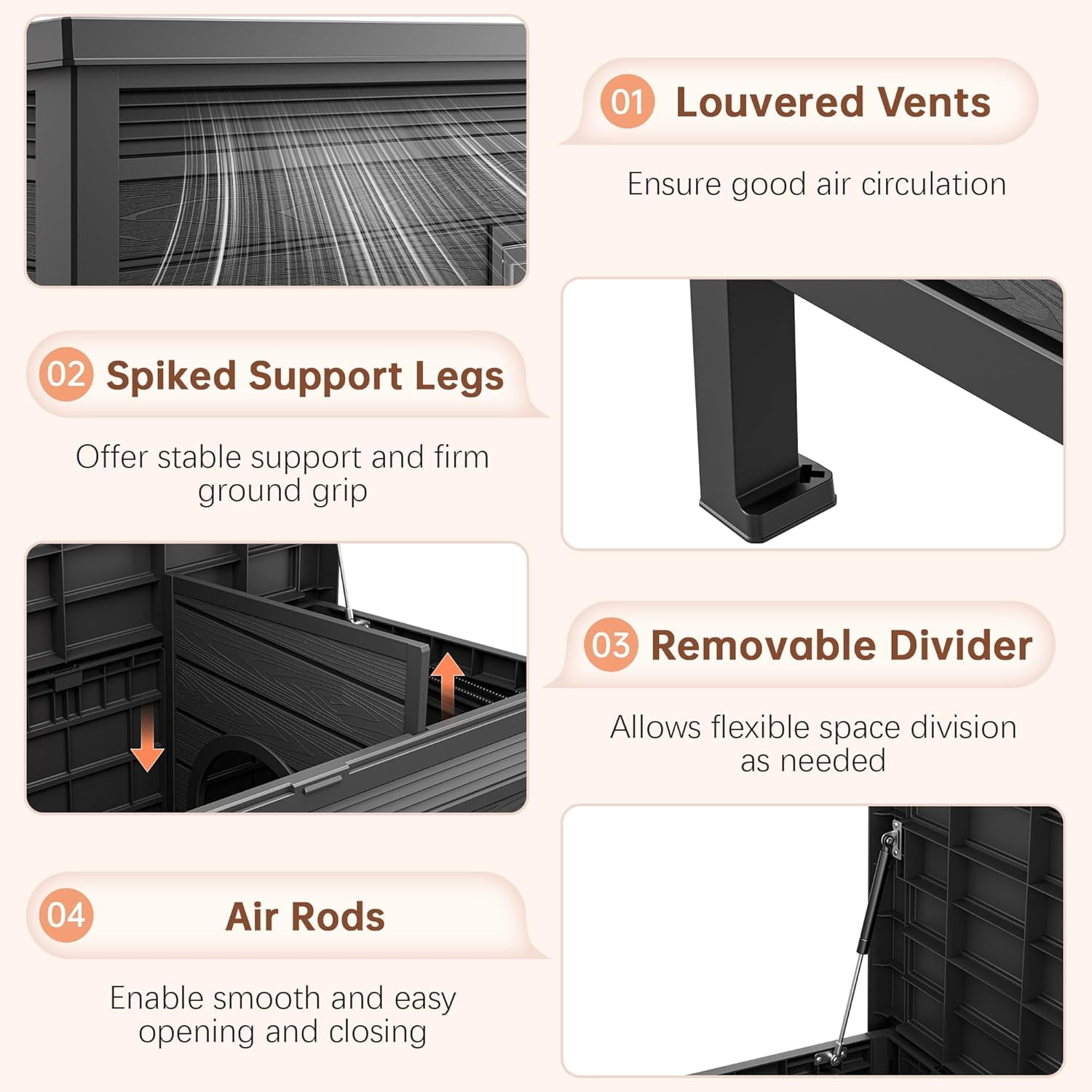 ZUCONKITCH Indoor/Outdoor Elevated Cat House, Weather-Resistant Pet Shelter with Flat Top Resting Platform, Enclosed Cat Retreat for Feral & Household Cats