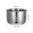 thumbnail image 2 of CATIEBYE Interno Para Olla Arrocera Acero Inoxidable Resistente Y Compatible Para Uso En Casa, 2 of 6