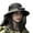 Green, variant on Solar Fan Wide Brim Sun Hat with Detachable Face Neck Flap, Solar Powered Ventilated Outdoor UV Protection Bucket Hat for Gardening Fishing Hiking Farming