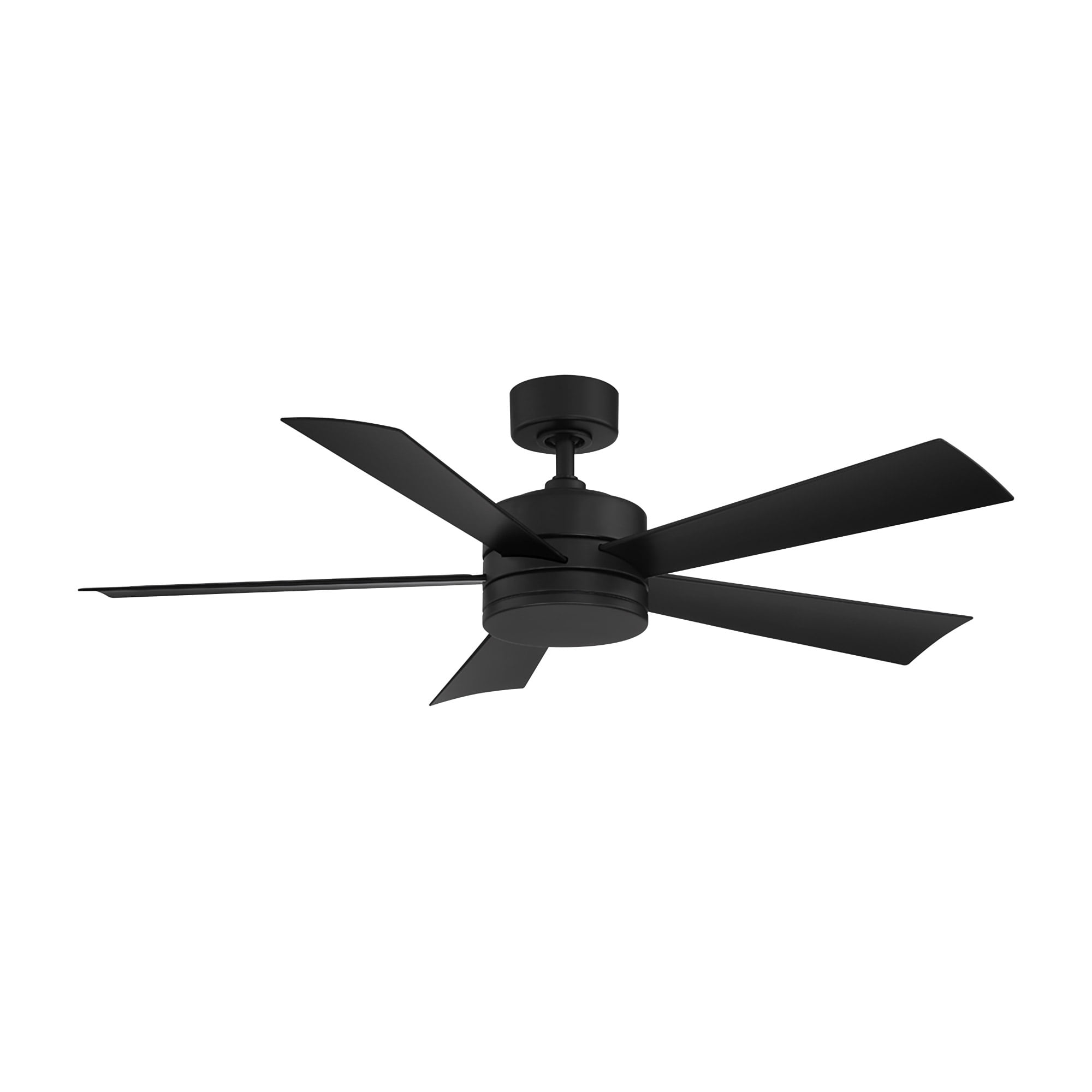 Wynd 52" Matte Black Integrated LED Smart Ceiling Fan with Remote Control