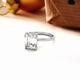 thumbnail image 2 of Auory Emerald Cut Moissanite Stackable Solitaire Ring Set in White Gold Plated for Women, 2 of 10