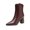 Wine Boots, variant on HAPIMO Women Ankle Boots Pointed Toe Chunky Block Heel V‑shaped Top Opening Zipper Faux Leather For Dating Dinner And Daily City Outings Beige 35